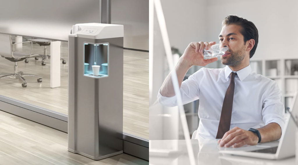 erogatore acqua per ufficio aquality pou