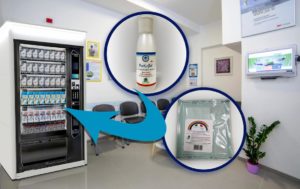 gel igienizzante e mascherine per distributori automatici
