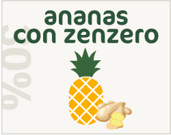 concentrati di frutta gusto ananas con zenzero